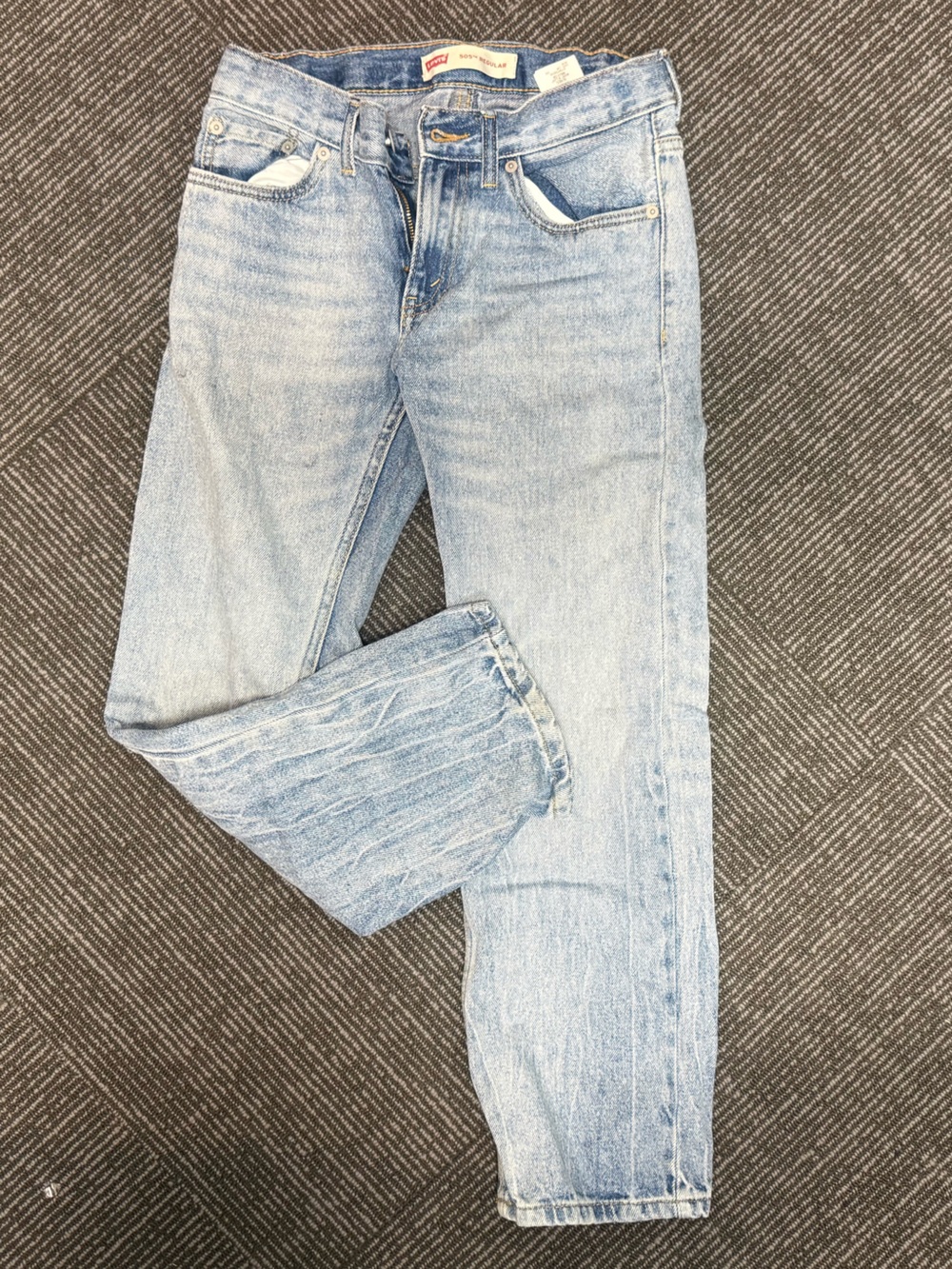 Levi's 505 Boys Size 10 Light Blue Straight-Leg Jeans